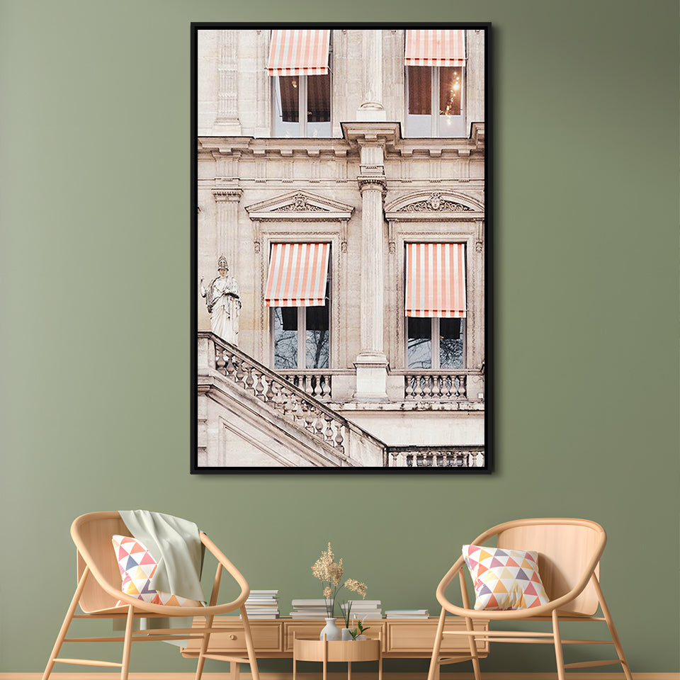 Paris Photography Print Paris Stripes Building Print Paris Print Paris, Framed Canvas Prints Wall Art