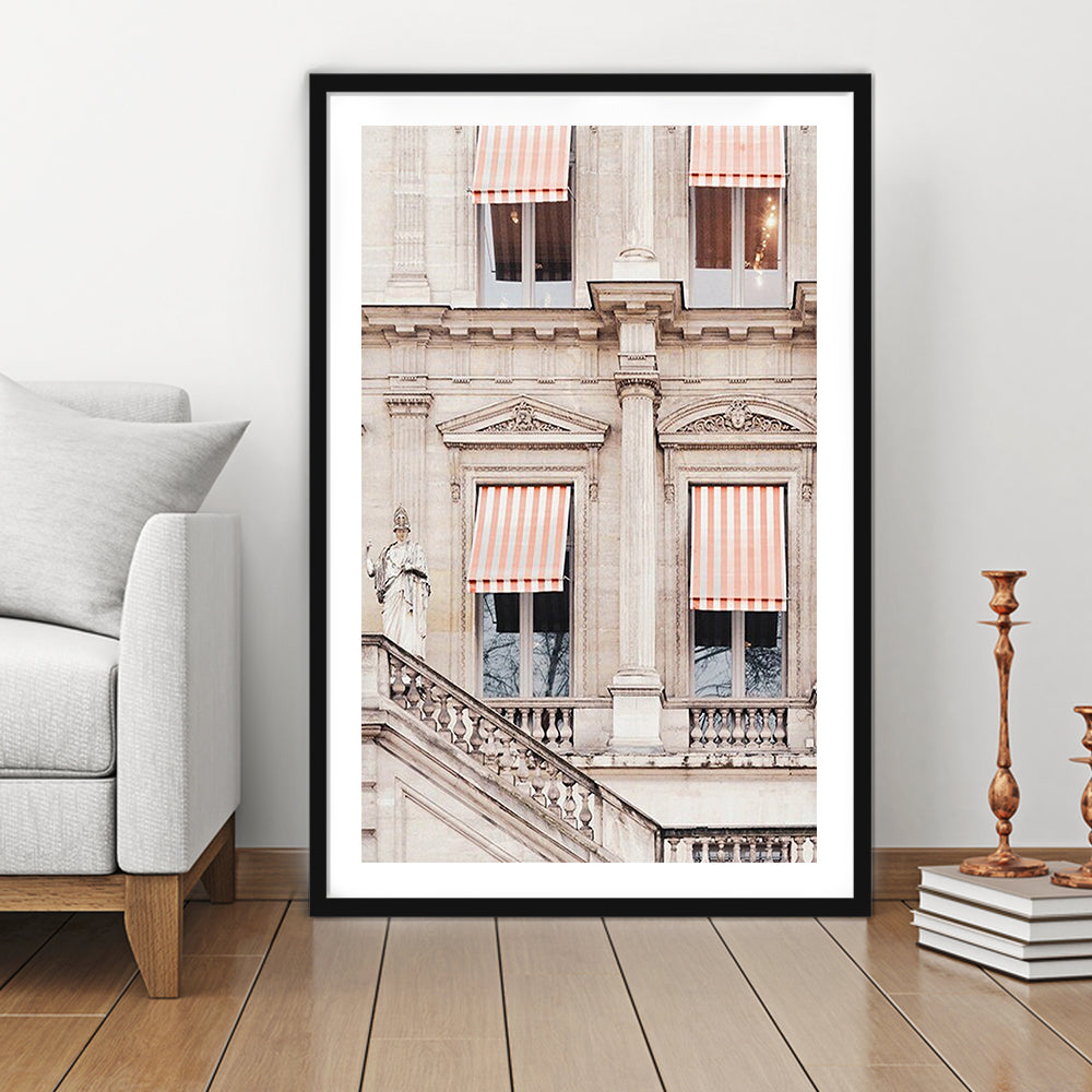 Paris Photography Print Paris Stripes Building Print Paris Print Paris, Framed Art Prints White Border Wall Decor