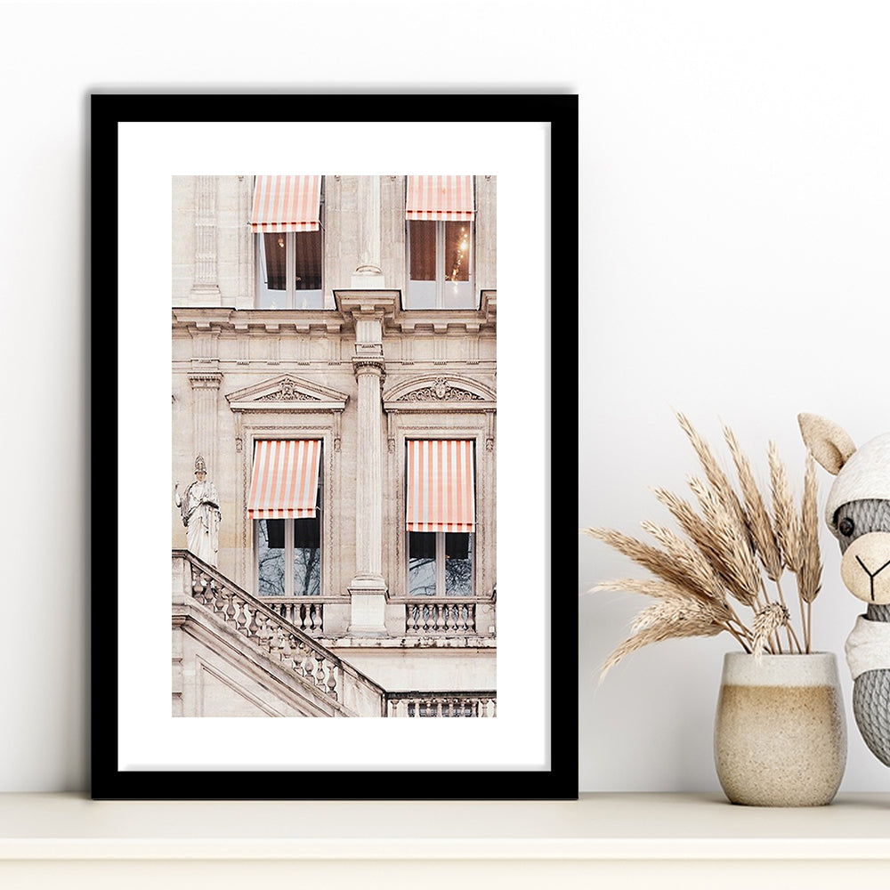 Paris Photography Print Paris Stripes Building Print Paris Print Paris, Framed Art Prints White Border Wall Decor