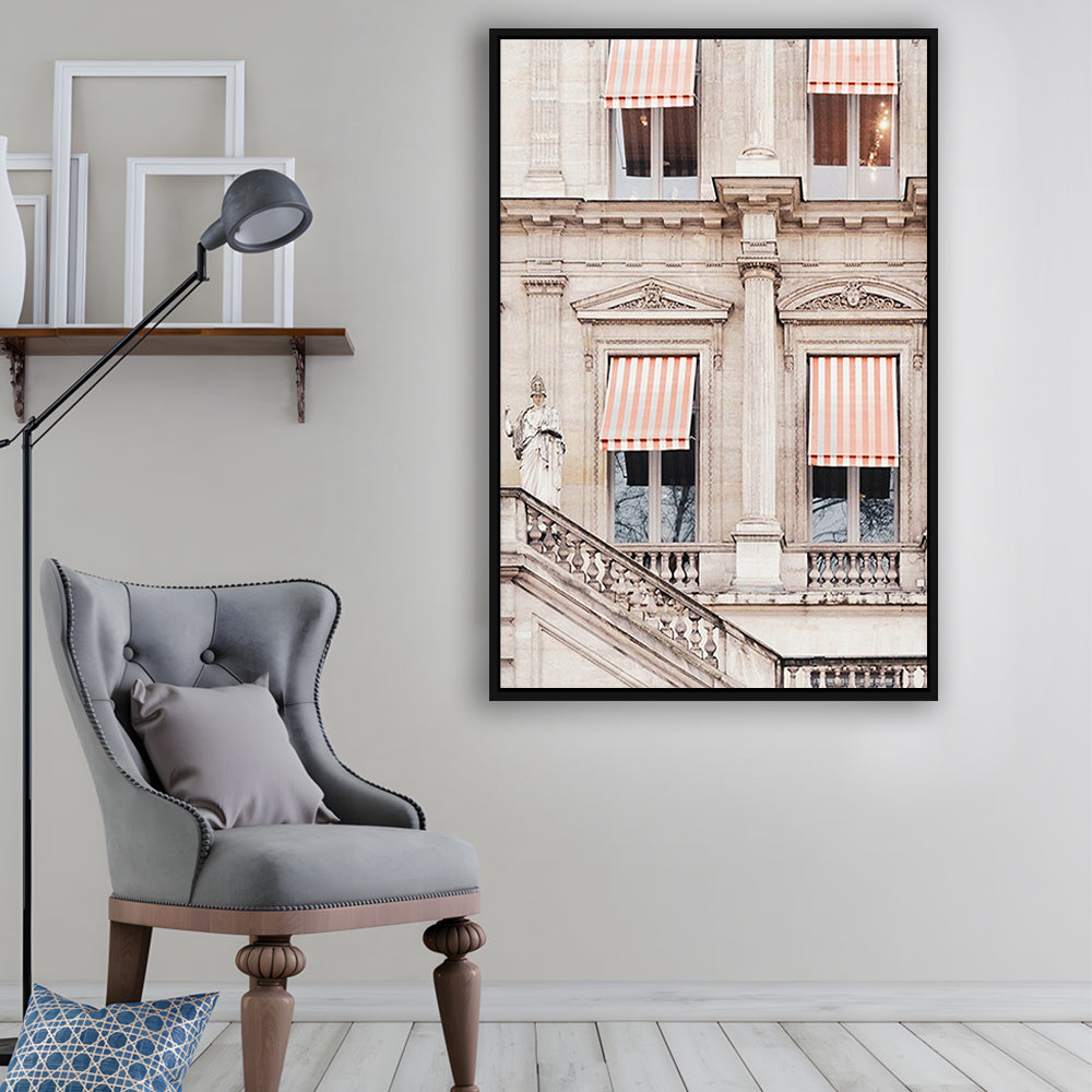 Paris Photography Print Paris Stripes Building Print Paris Print Paris, Framed Canvas Prints Wall Art