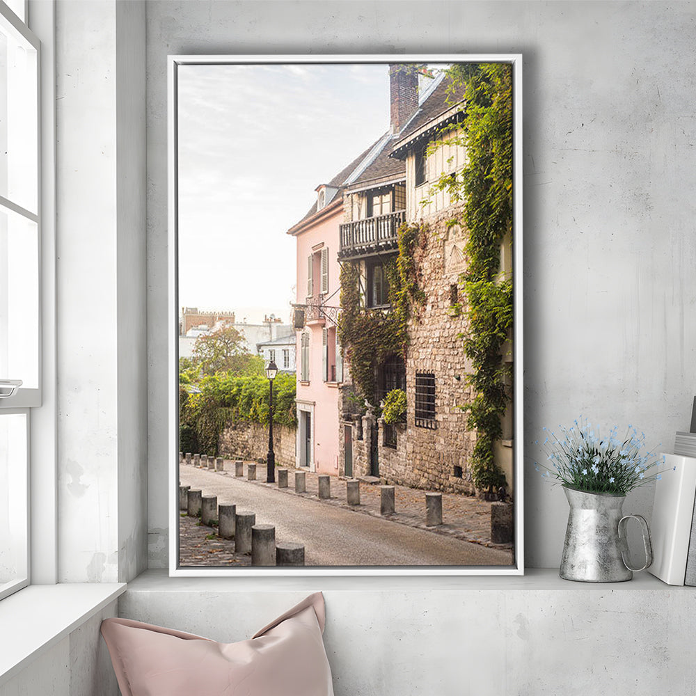 Paris Photography Print Paris Wall Print Pink Montmartre Print Paris Wall Art S, Framed Canvas Prints Wall Art