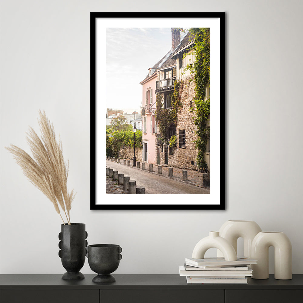 Paris Photography Print Paris Wall Print Pink Montmartre Print Paris Wall Art S, Framed Art Prints White Border Wall Decor