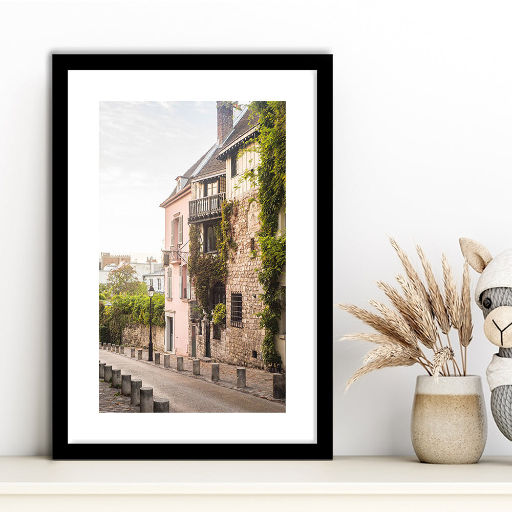 Paris Photography Print Paris Wall Print Pink Montmartre Print Paris Wall Art S, Framed Art Prints White Border Wall Decor