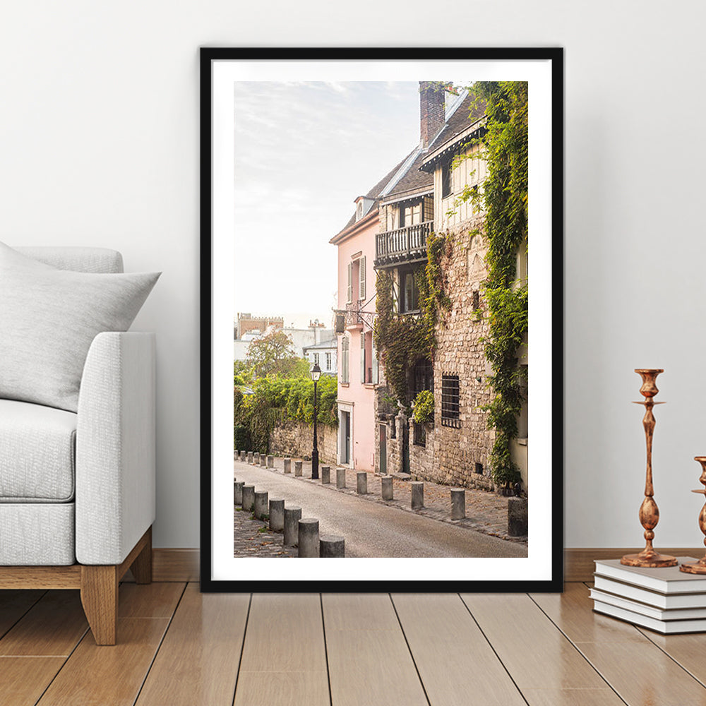 Paris Photography Print Paris Wall Print Pink Montmartre Print Paris Wall Art S, Framed Art Prints White Border Wall Decor