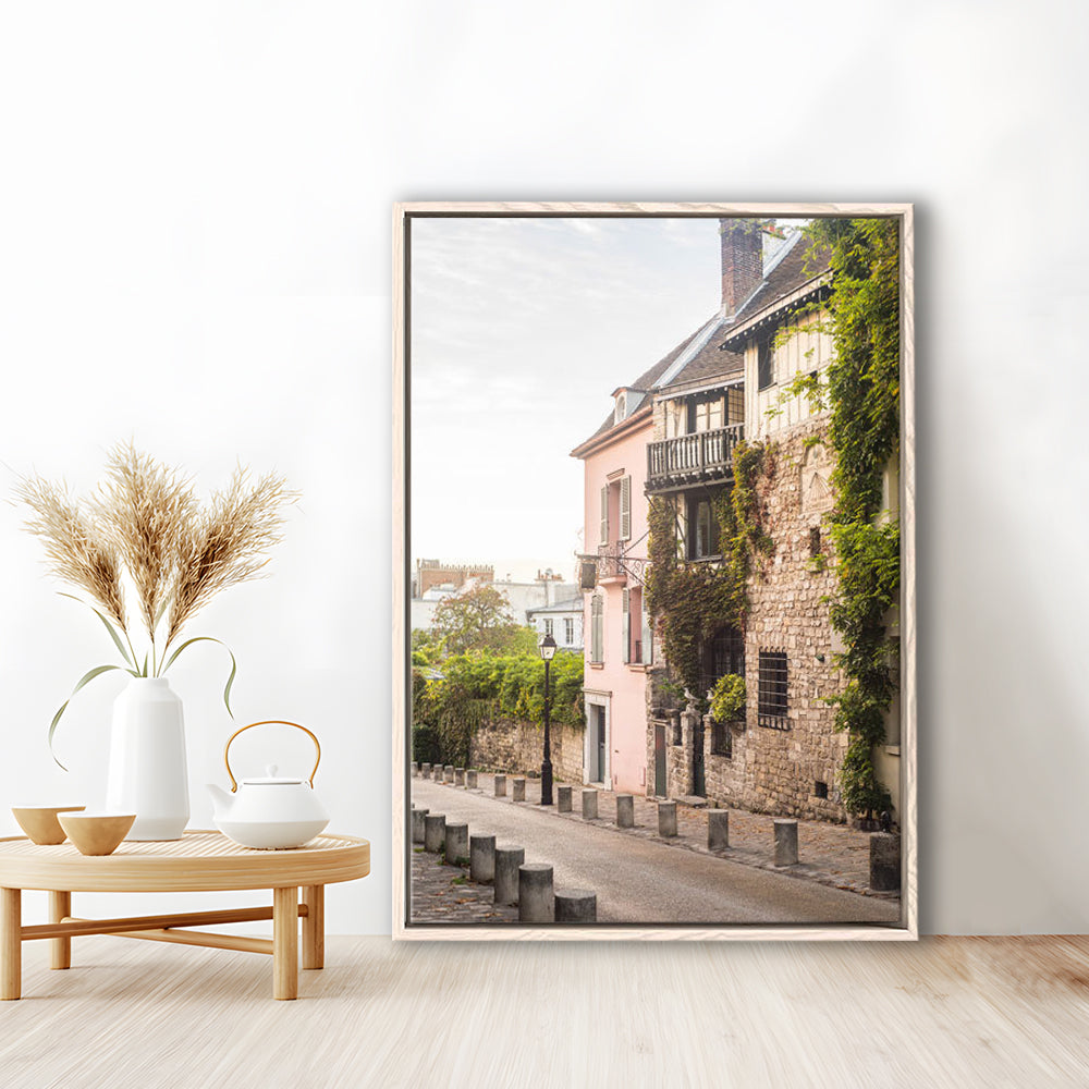 Paris Photography Print Paris Wall Print Pink Montmartre Print Paris Wall Art S, Framed Canvas Prints Wall Art