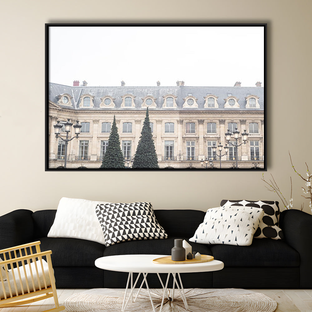 Paris Photography Print Paris Wall Print Place Vendome Print Paris Print, Floating Framed Canvas Print Wall Art