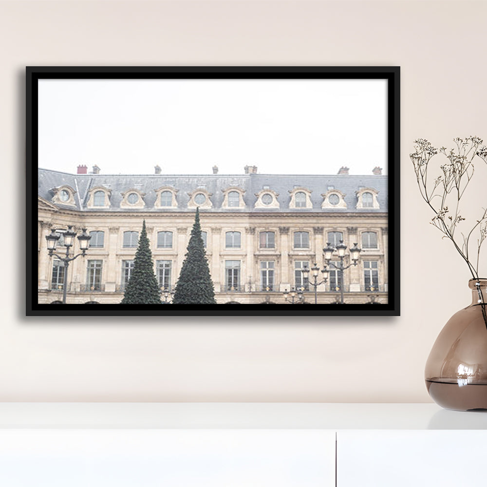 Paris Photography Print Paris Wall Print Place Vendome Print Paris Print, Floating Framed Canvas Print Wall Art