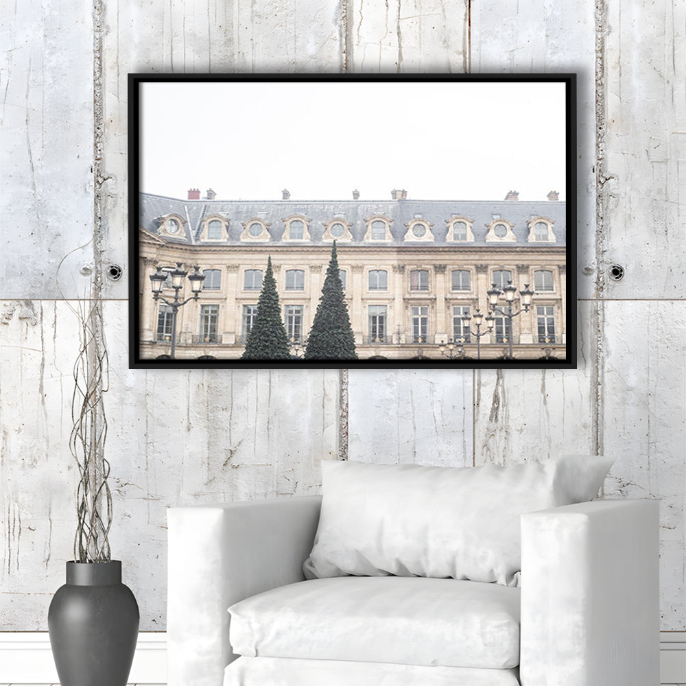 Paris Photography Print Paris Wall Print Place Vendome Print Paris Print, Floating Framed Canvas Print Wall Art