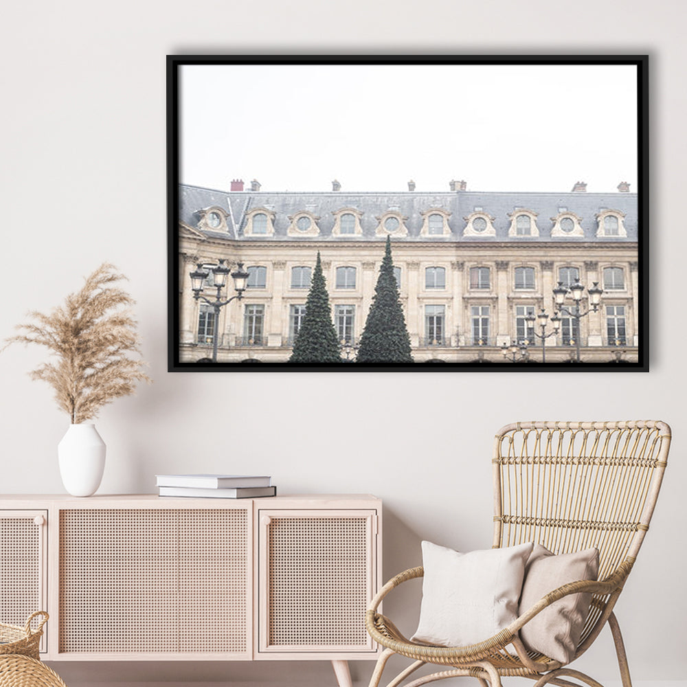 Paris Photography Print Paris Wall Print Place Vendome Print Paris Print, Floating Framed Canvas Print Wall Art