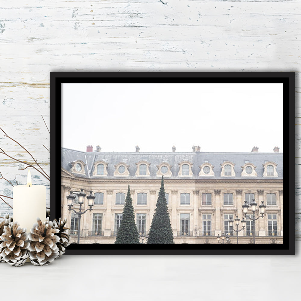 Paris Photography Print Paris Wall Print Place Vendome Print Paris Print, Floating Framed Canvas Print Wall Art