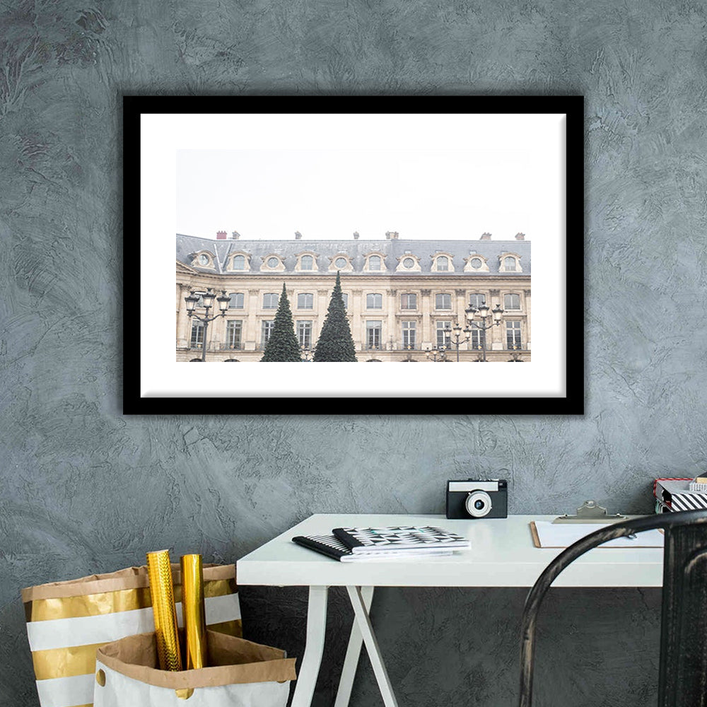 Paris Photography Print Paris Wall Print Place Vendome Print Paris Print, Framed Art Print White Border Wall Decor