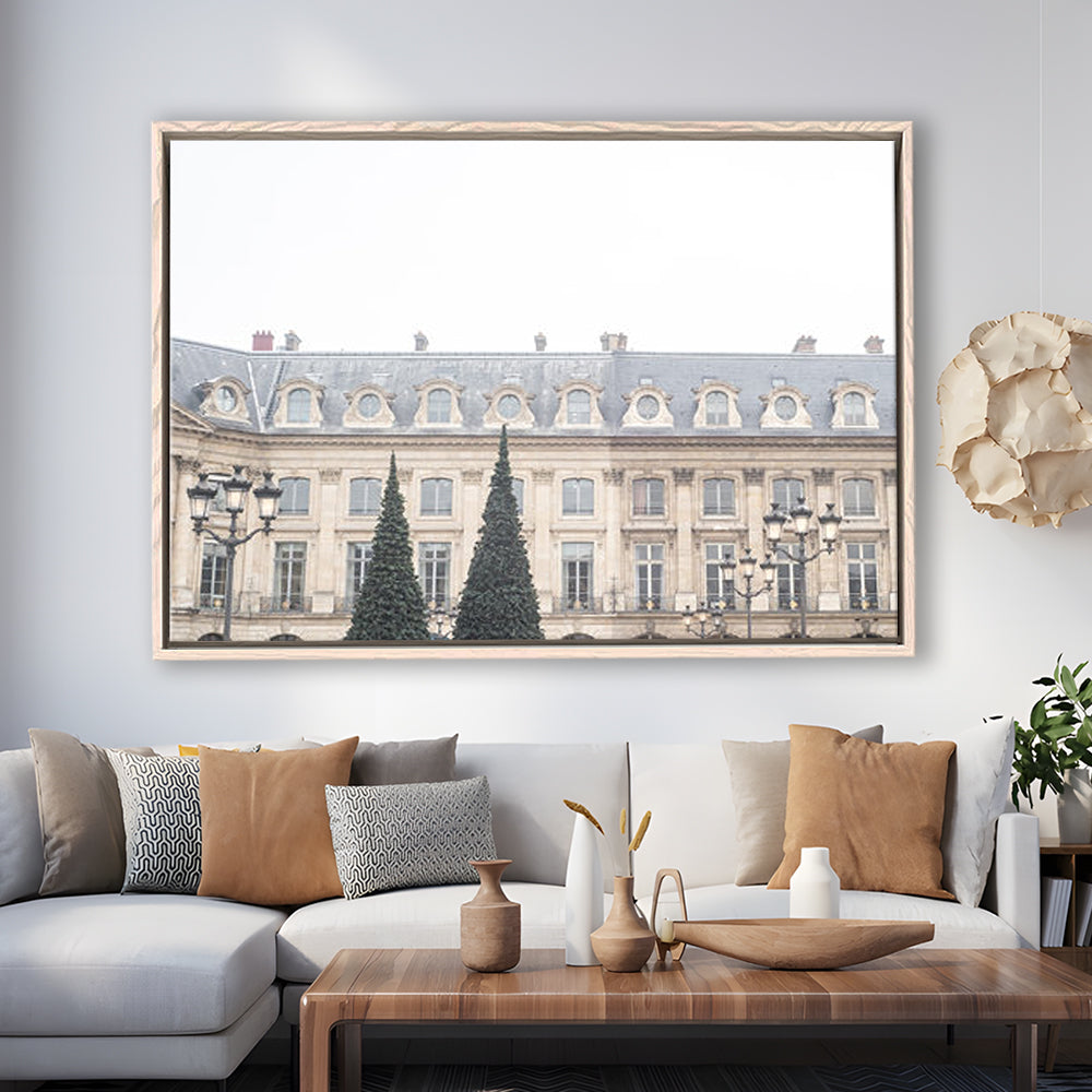 Paris Photography Print Paris Wall Print Place Vendome Print Paris Print, Floating Framed Canvas Print Wall Art