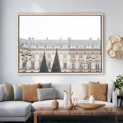Paris Photography Print Paris Wall Print Place Vendome Print Paris Print, Floating Framed Canvas Print Wall Art