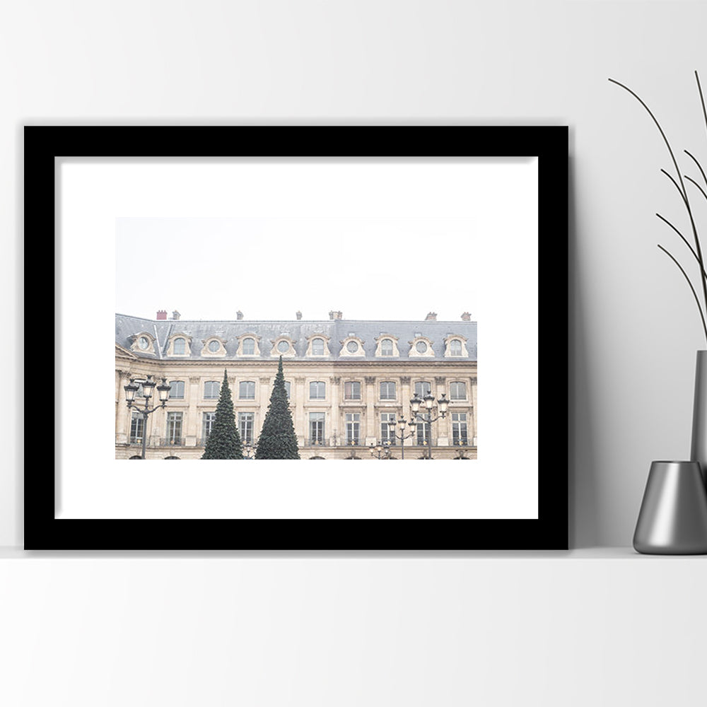 Paris Photography Print Paris Wall Print Place Vendome Print Paris Print, Framed Art Print White Border Wall Decor