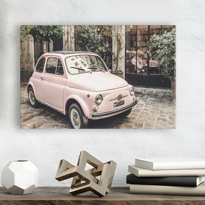 Paris Print Pink Car Print Paris Photography, Canvas Art Decor Print, Painting Art, Canvas Print Wall Art Home Decor
