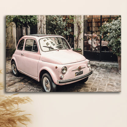 Paris Print Pink Car Print Paris Photography, Canvas Art Decor Print, Painting Art, Canvas Print Wall Art Home Decor