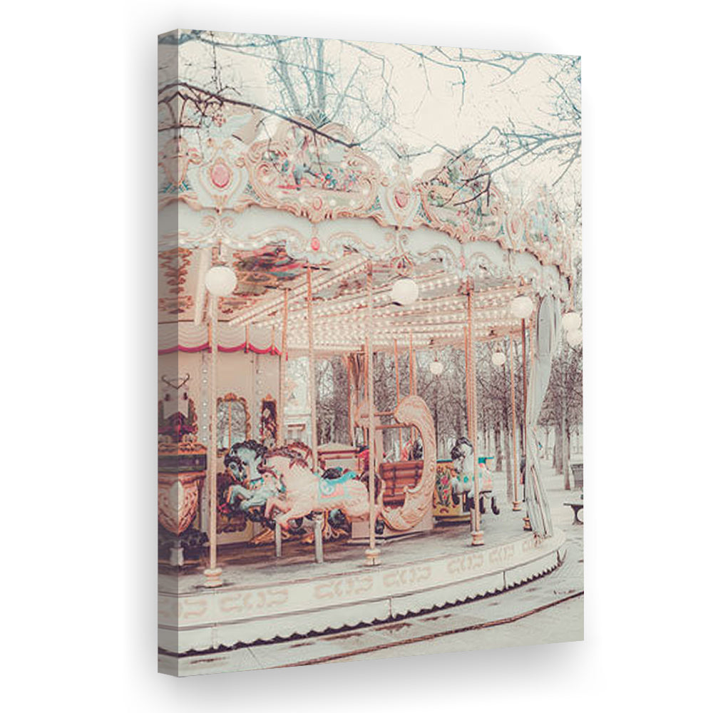 Paris Wall Print, Paris Photography Print, Paris Carousel Print, Paris Nursery Wall Art, Canvas Prints Wall Art
