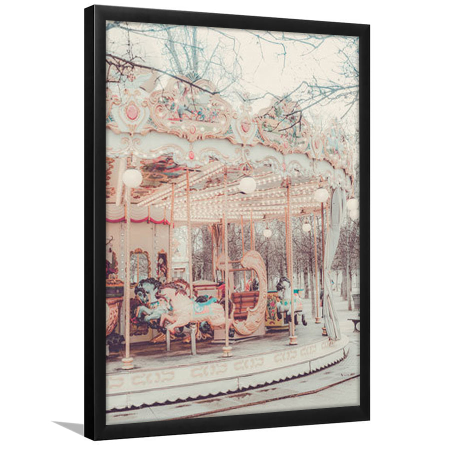 Paris Wall Print, Paris Photography Print, Paris Carousel Print, Paris Nursery Wall Art, Framed Art Prints Wall Decor