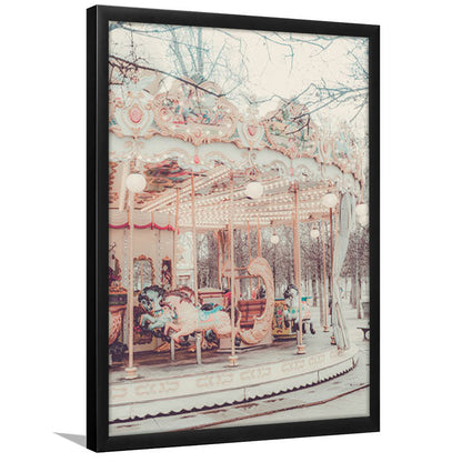 Paris Wall Print, Paris Photography Print, Paris Carousel Print, Paris Nursery Wall Art, Framed Art Prints Wall Decor