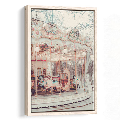 Paris Wall Print, Paris Photography Print, Paris Carousel Print, Paris Nursery Wall Art, Framed Canvas Prints Wall Art