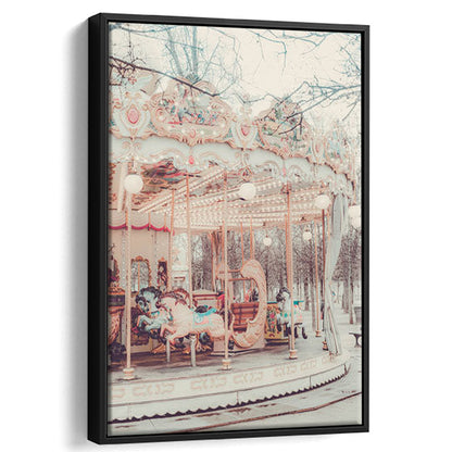 Paris Wall Print, Paris Photography Print, Paris Carousel Print, Paris Nursery Wall Art, Framed Canvas Prints Wall Art