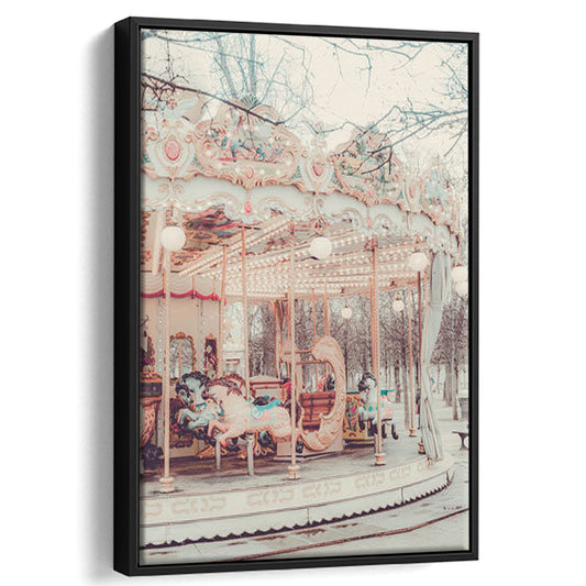 Paris Wall Print, Paris Photography Print, Paris Carousel Print, Paris Nursery Wall Art, Framed Canvas Prints Wall Art
