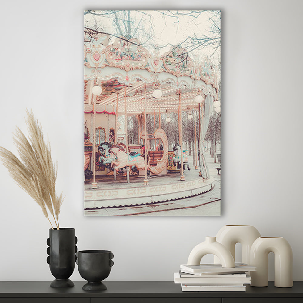Paris Wall Print, Paris Photography Print, Paris Carousel Print, Paris Nursery Wall Art, Canvas Prints Wall Art