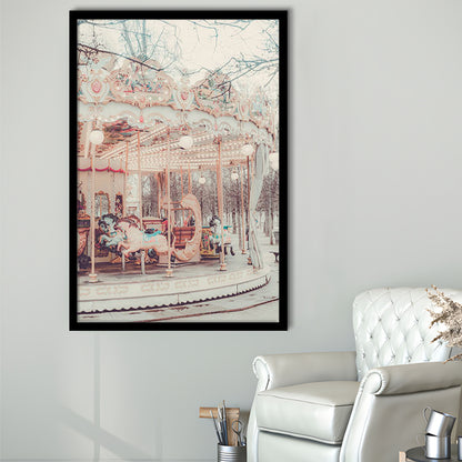 Paris Wall Print, Paris Photography Print, Paris Carousel Print, Paris Nursery Wall Art, Framed Art Prints Wall Decor