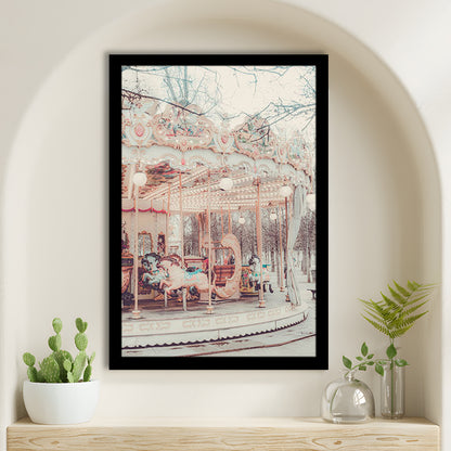 Paris Wall Print, Paris Photography Print, Paris Carousel Print, Paris Nursery Wall Art, Framed Art Prints Wall Decor
