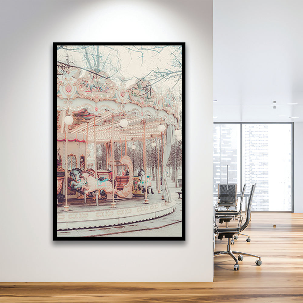 Paris Wall Print, Paris Photography Print, Paris Carousel Print, Paris Nursery Wall Art, Framed Art Prints Wall Decor