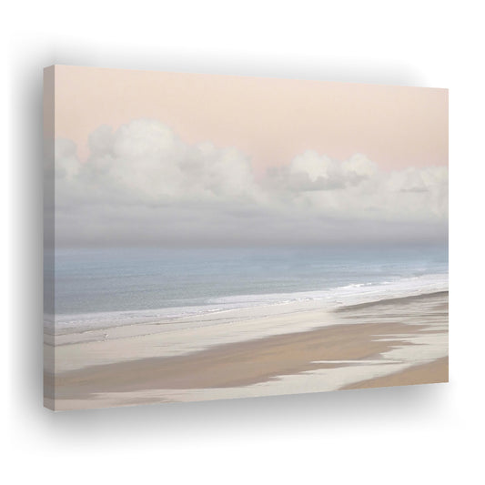 Pastel Seascapes Large Stretched Canvas Floating Frame Wall Art Print, Cavas Print Wall Art Hom Decor