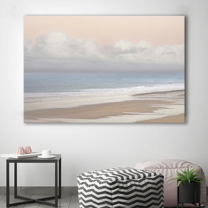 Pastel Seascapes Large Stretched Canvas Floating Frame Wall Art Print, Cavas Print Wall Art Hom Decor