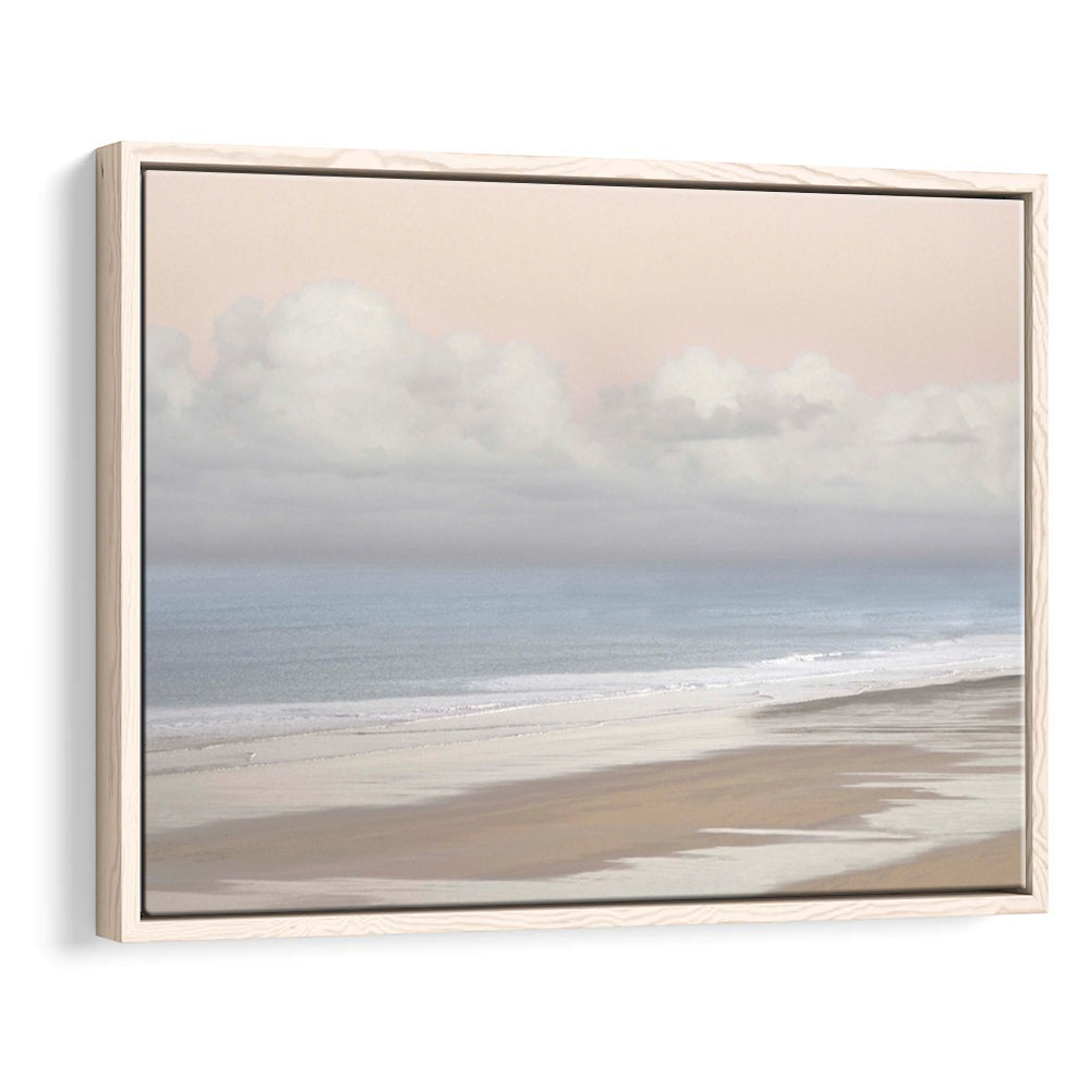 Pastel Seascapes Large Stretched Canvas Floating Frame Wall Art Print, Framed Cavas Print, Floating Frame