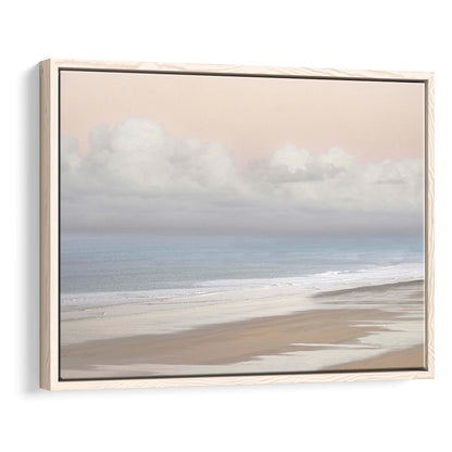 Pastel Seascapes Large Stretched Canvas Floating Frame Wall Art Print, Framed Cavas Print, Floating Frame