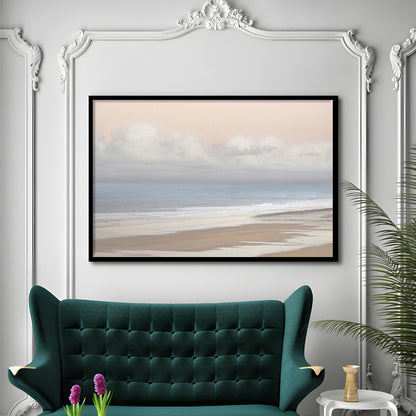 Pastel Seascapes LargeArt Prints Floating Frame Wall Art Print, Framed Art Print, Picture Framed