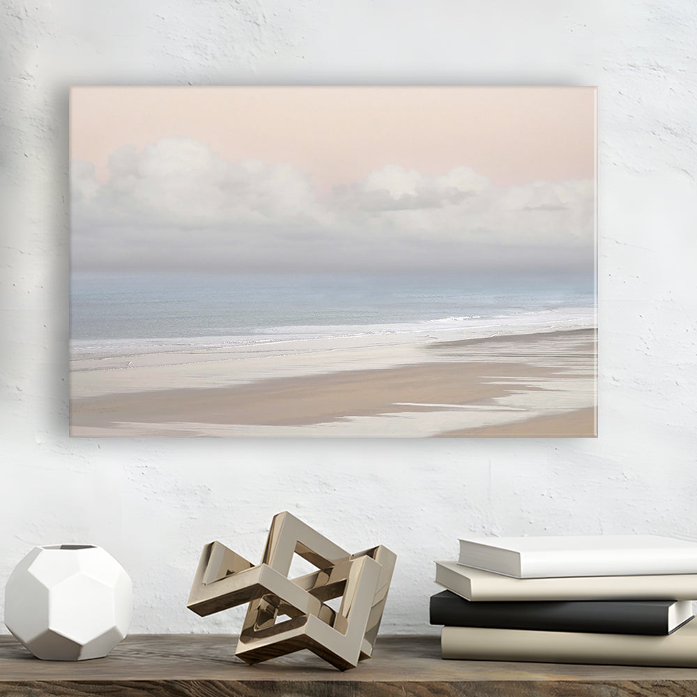 Pastel Seascapes Large Stretched Canvas Floating Frame Wall Art Print, Cavas Print Wall Art Hom Decor