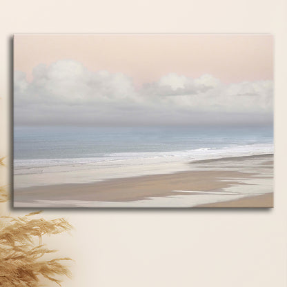 Pastel Seascapes Large Stretched Canvas Floating Frame Wall Art Print, Cavas Print Wall Art Hom Decor