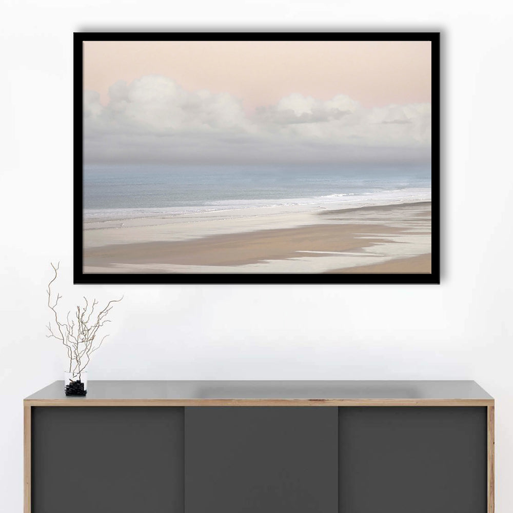 Pastel Seascapes LargeArt Prints Floating Frame Wall Art Print, Framed Art Print, Picture Framed