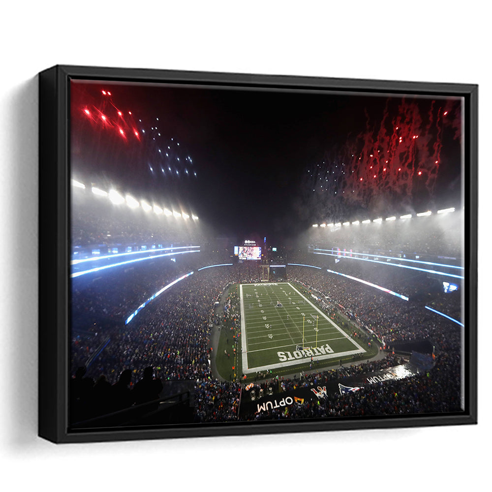 Patriot stadium Marathon, Stadium Canvas, Sport Art, Framed Canvas Print Wall Art, Floating Frame