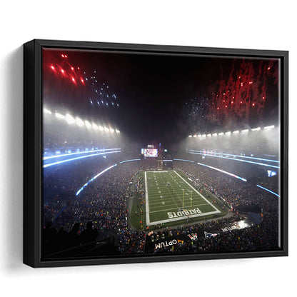 Patriot stadium Marathon, Stadium Canvas, Sport Art, Framed Canvas Print Wall Art, Floating Frame