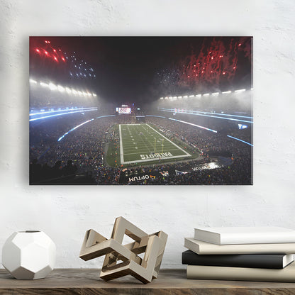 Patriot stadium Marathon, Stadium Canvas, Sport Art, Gift for him, Man Cave Decor, Art Print, Canvas Print Wall Art