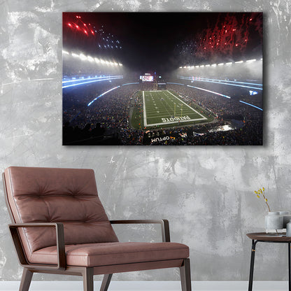 Patriot stadium Marathon, Stadium Canvas, Sport Art, Gift for him, Man Cave Decor, Art Print, Canvas Print Wall Art