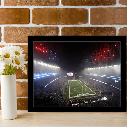 Patriot stadium Marathon, Stadium Canvas, Sport Art, Gift for him, Framed Art Print Wall Decor, Picture Framed