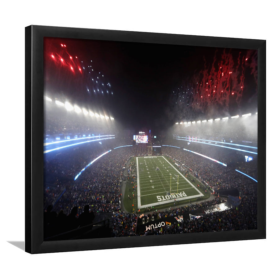 Patriot stadium Marathon, Stadium Canvas, Sport Art, Gift for him, Framed Art Print Wall Decor, Picture Framed