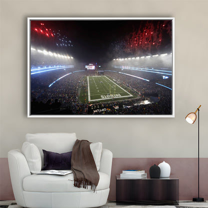 Patriot stadium Marathon, Stadium Canvas, Sport Art, Framed Canvas Print Wall Art, Floating Frame