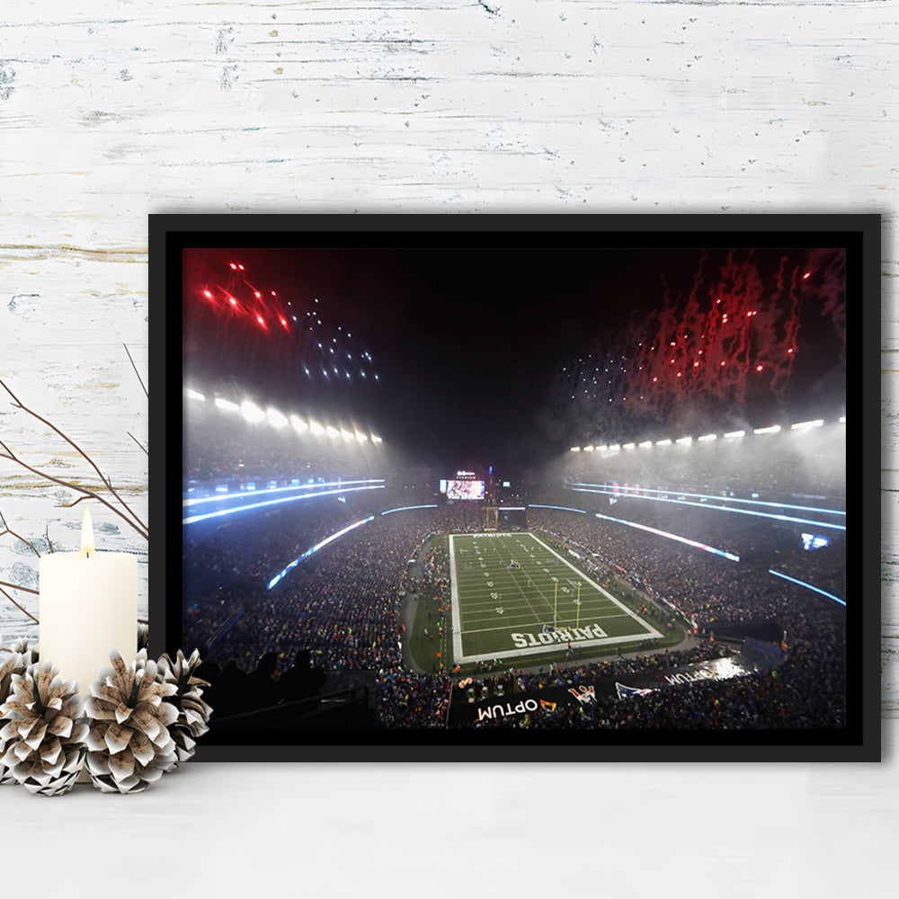Patriot stadium Marathon, Stadium Canvas, Sport Art, Framed Canvas Print Wall Art, Floating Frame