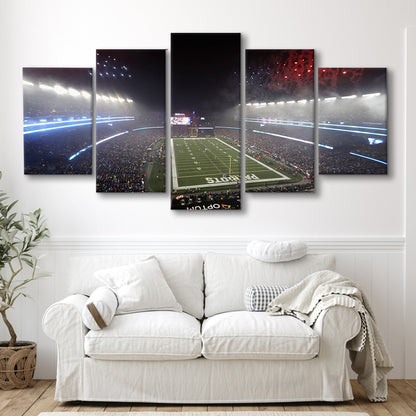 Patriot stadium Marathon, Stadium Canvas, Sport Art, Gift for him, 5 Panel, Large Canvas, Canvas Print Wall Art