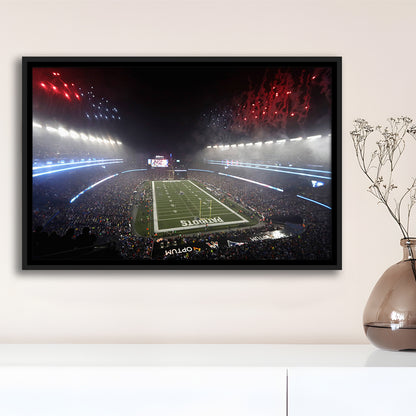 Patriot stadium Marathon, Stadium Canvas, Sport Art, Framed Canvas Print Wall Art, Floating Frame