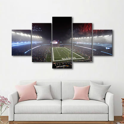 Patriot stadium Marathon, Stadium Canvas, Sport Art, Gift for him, 5 Panel, Large Canvas, Canvas Print Wall Art