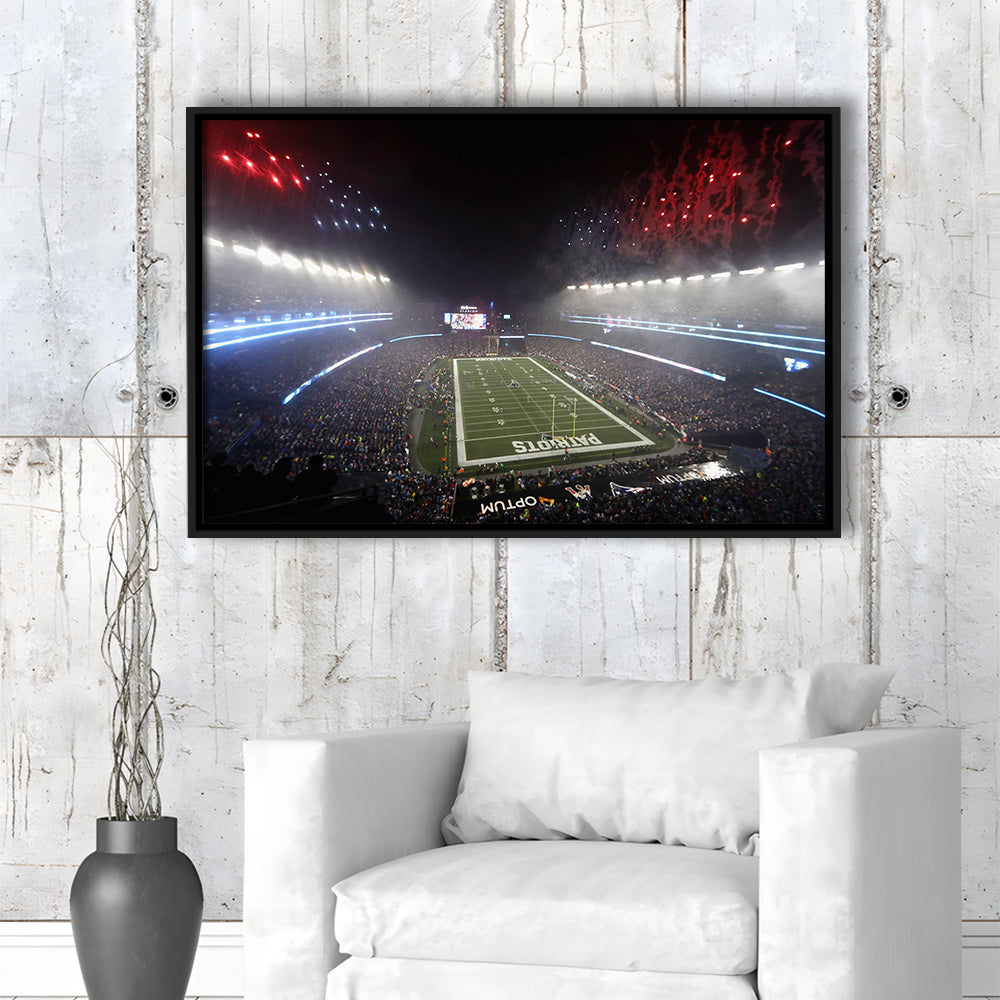 Patriot stadium Marathon, Stadium Canvas, Sport Art, Framed Canvas Print Wall Art, Floating Frame